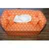 Taschentuchsofa orange mit Sternen