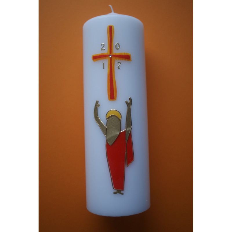 Osterkerze moderner Christus