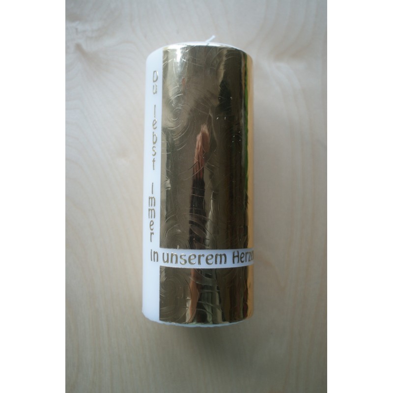 Trauerkerze in gold