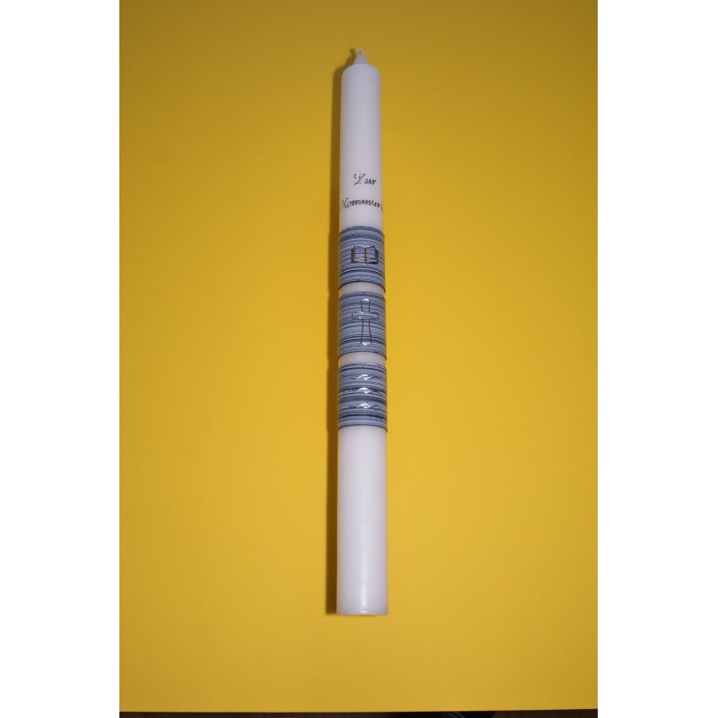 Kommunionkerze grau